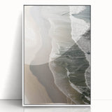 Serene Coastal Wall Art - Aerial Beach-Themed Ocean Print for Nautical Decor