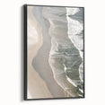 Serene Coastal Wall Art - Aerial Beach-Themed Ocean Print for Nautical Decor