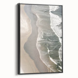 Serene Coastal Wall Art - Aerial Beach-Themed Ocean Print for Nautical Decor