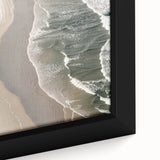 Serene Coastal Wall Art - Aerial Beach-Themed Ocean Print for Nautical Decor