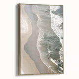 Serene Coastal Wall Art - Aerial Beach-Themed Ocean Print for Nautical Decor
