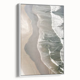 Serene Coastal Wall Art - Aerial Beach-Themed Ocean Print for Nautical Decor