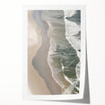 Serene Coastal Wall Art - Aerial Beach-Themed Ocean Print for Nautical Decor