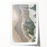 Serene Coastal Wall Art - Aerial Beach-Themed Ocean Print for Nautical Decor