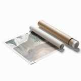 Serene Coastal Wall Art - Aerial Beach-Themed Ocean Print for Nautical Decor