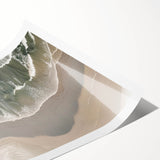 Serene Coastal Wall Art - Aerial Beach-Themed Ocean Print for Nautical Decor