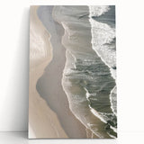 Serene Coastal Wall Art - Aerial Beach-Themed Ocean Print for Nautical Decor