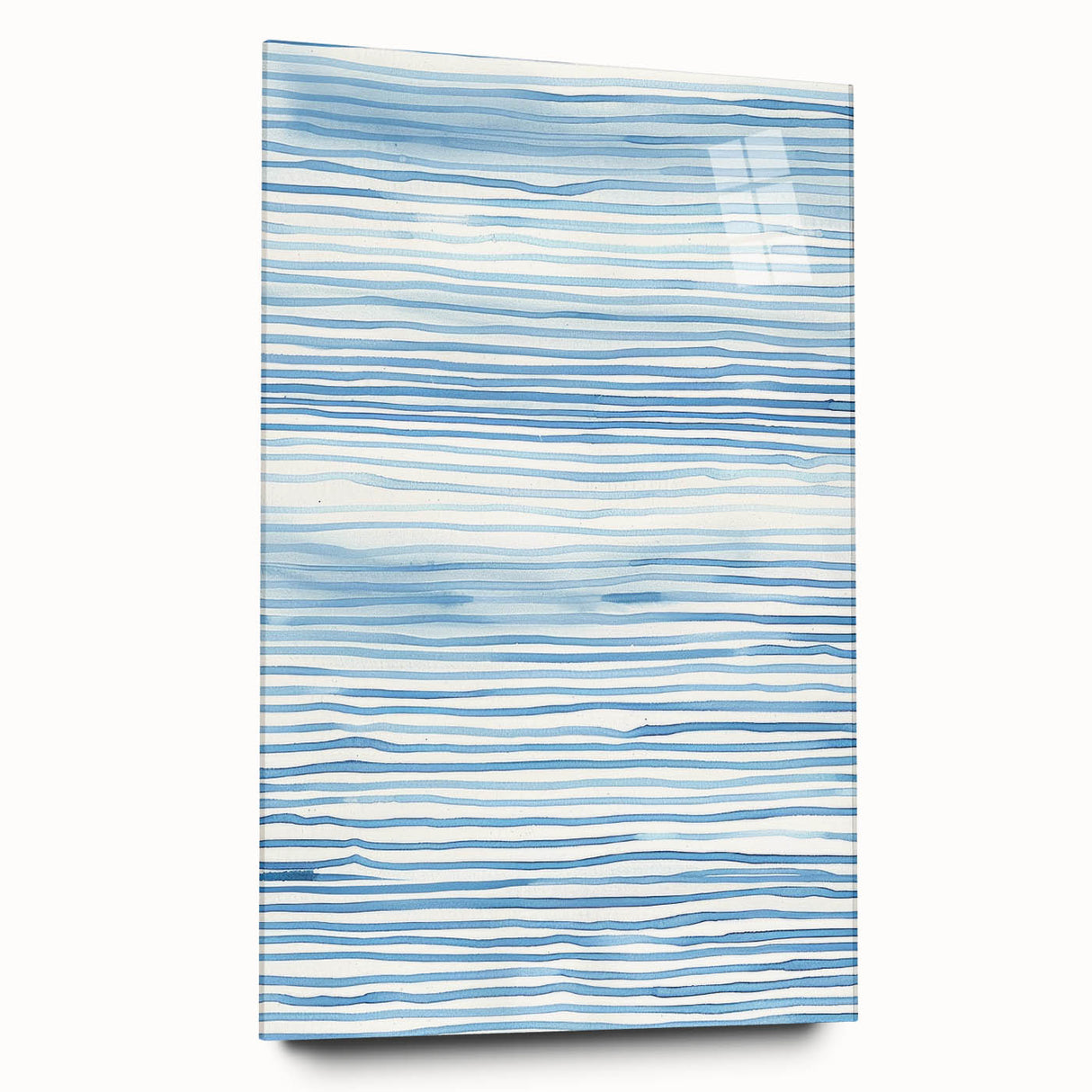 Abstract Coastal Wall Art - Nautical Ocean-Inspired Blue Line Print Decor