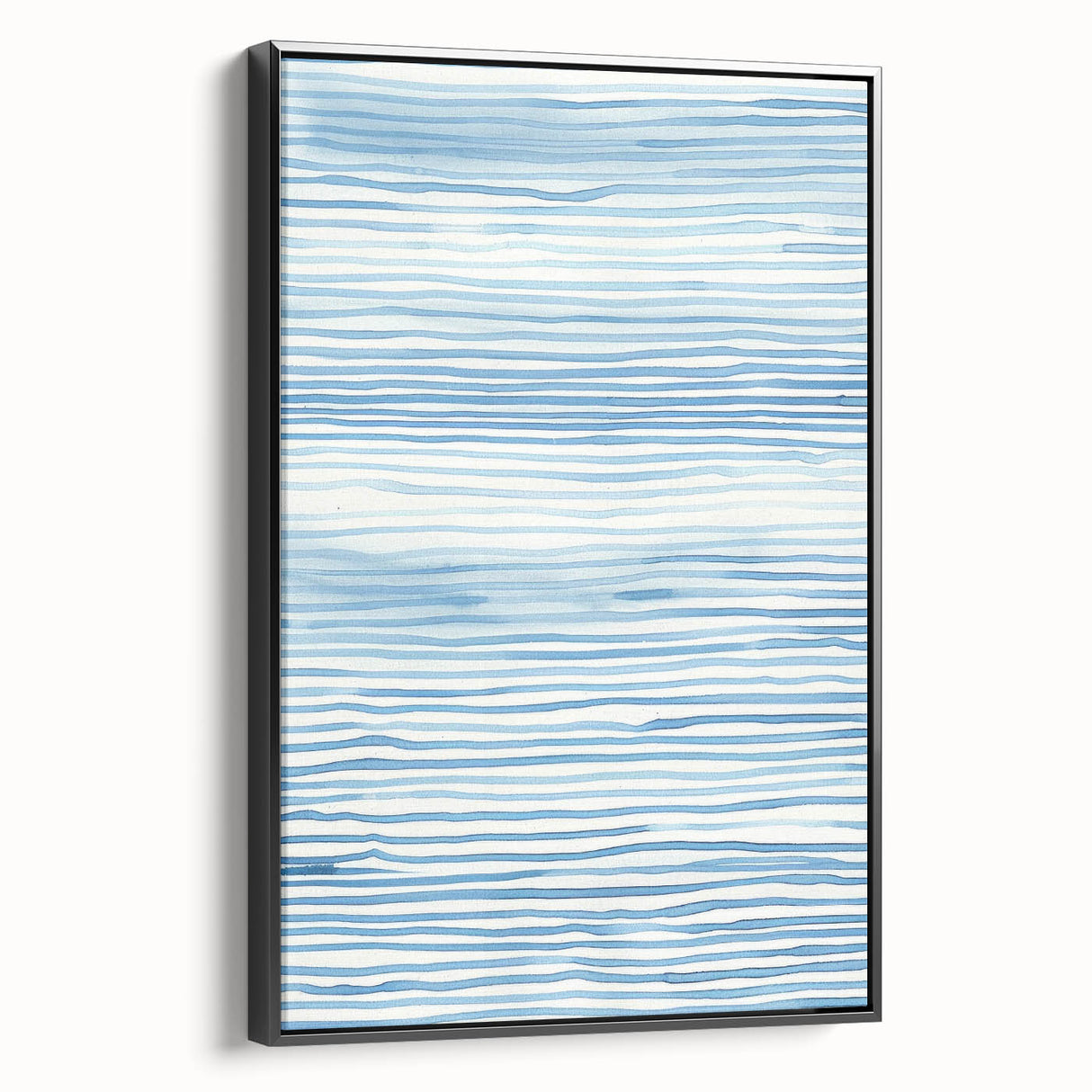 Abstract Coastal Wall Art - Nautical Ocean-Inspired Blue Line Print Decor