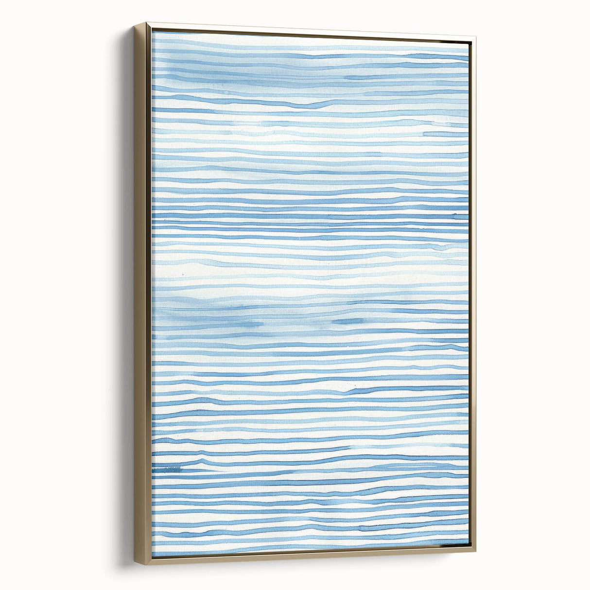 Abstract Coastal Wall Art - Nautical Ocean-Inspired Blue Line Print Decor