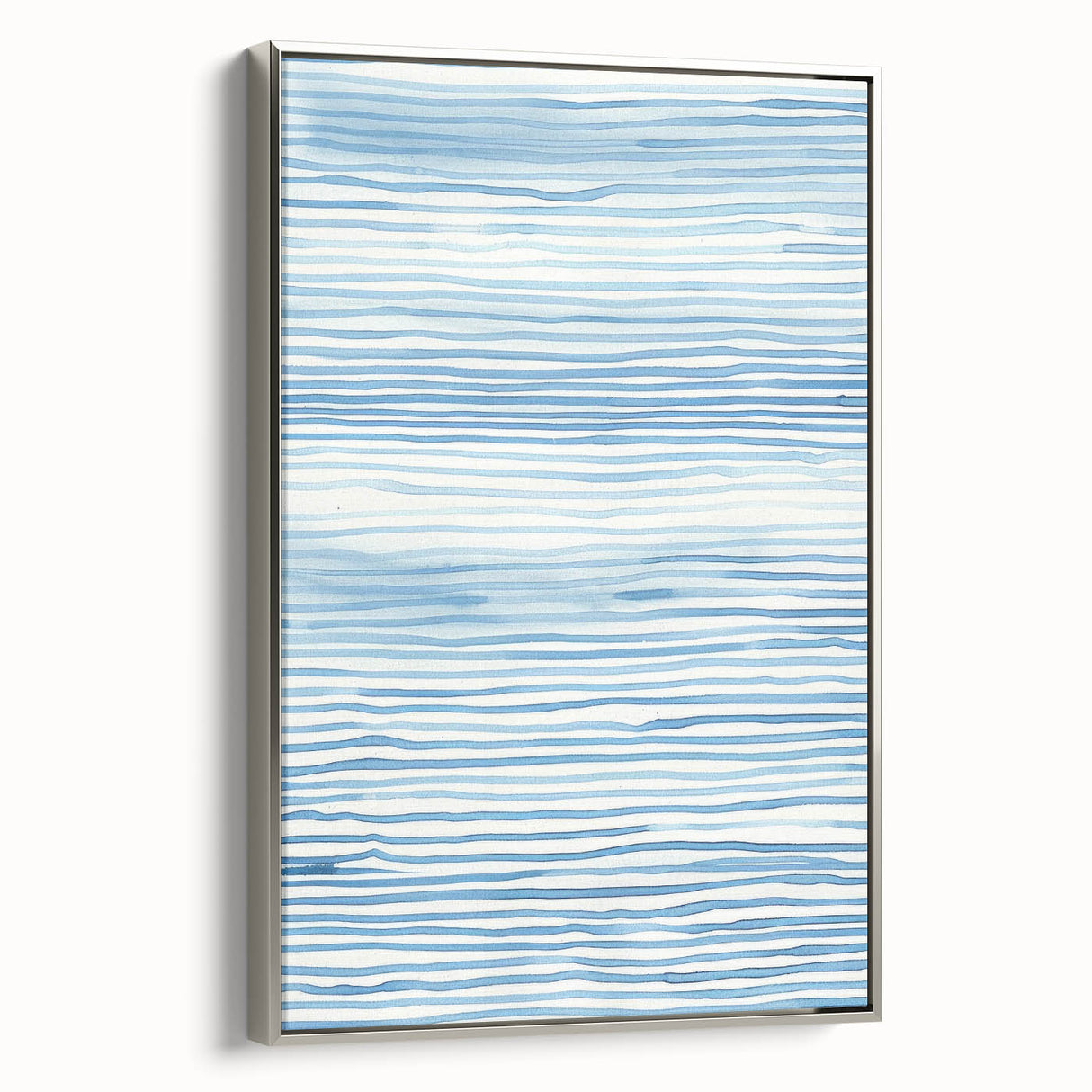 Abstract Coastal Wall Art - Nautical Ocean-Inspired Blue Line Print Decor
