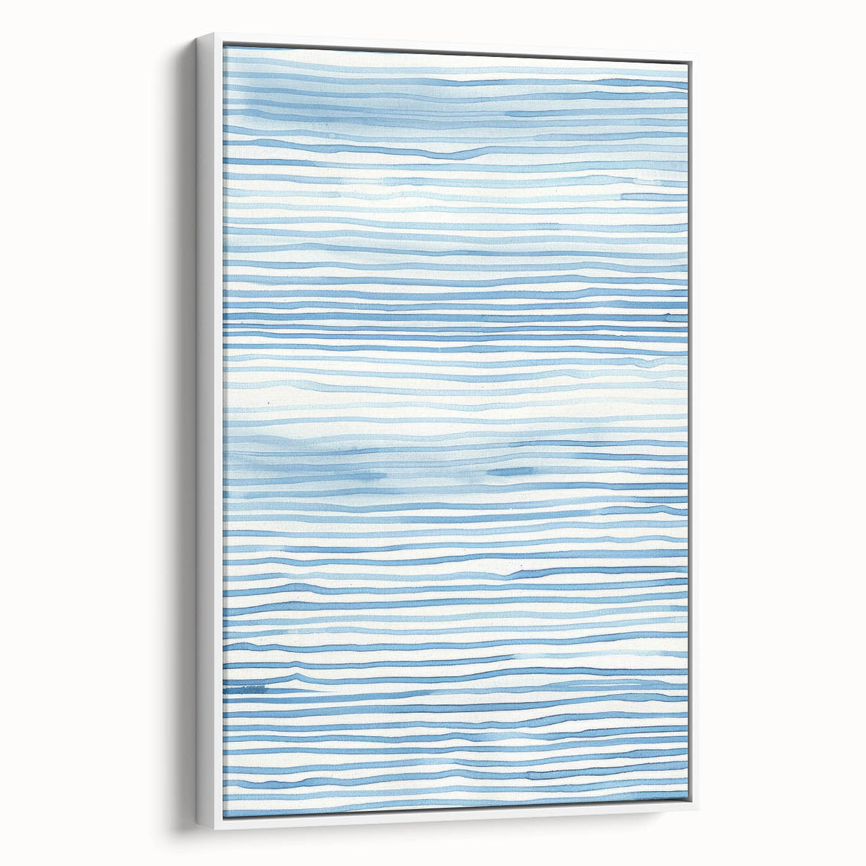 Abstract Coastal Wall Art - Nautical Ocean-Inspired Blue Line Print Decor