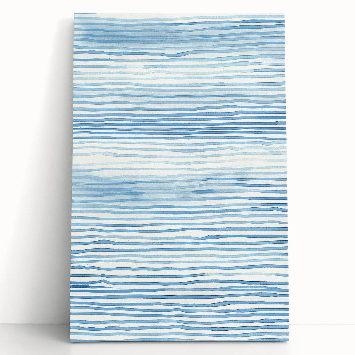 Abstract Coastal Wall Art - Nautical Ocean-Inspired Blue Line Print Decor