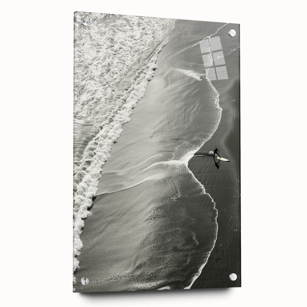 Surfer Coastal Wall Art - Nautical Beach-Themed Ocean Surfing Print Decor