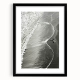 Surfer Coastal Wall Art - Nautical Beach-Themed Ocean Surfing Print Decor