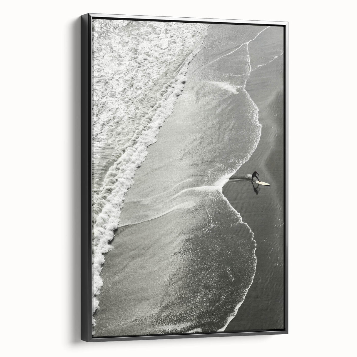 Surfer Coastal Wall Art - Nautical Beach-Themed Ocean Surfing Print Decor
