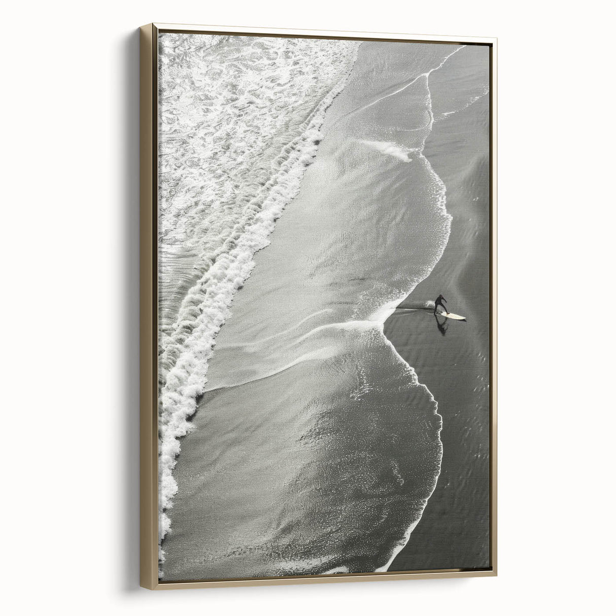 Surfer Coastal Wall Art - Nautical Beach-Themed Ocean Surfing Print Decor