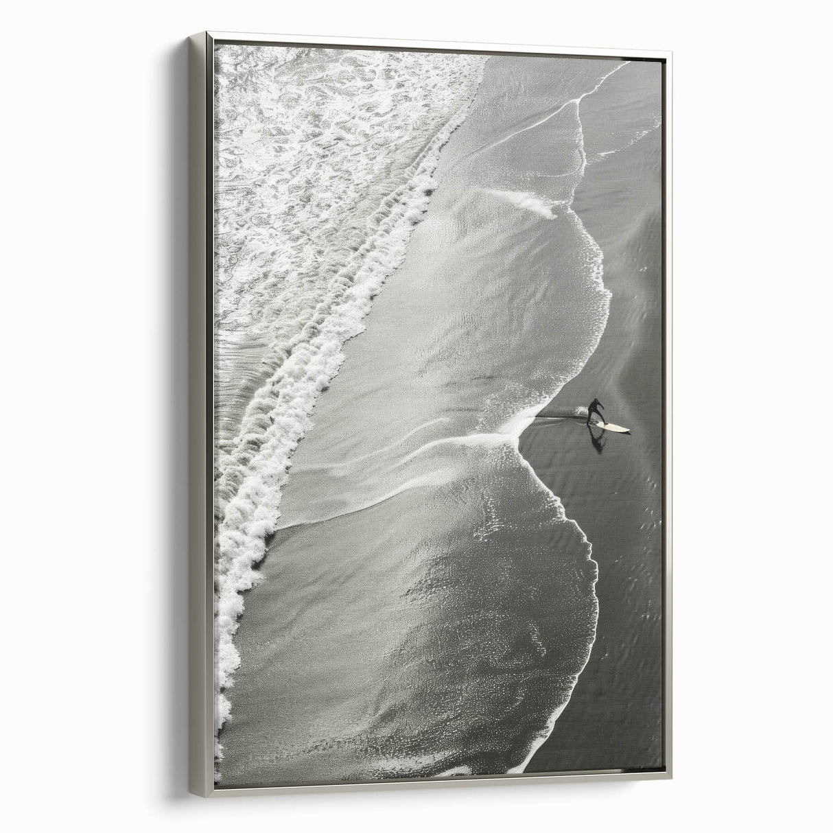 Surfer Coastal Wall Art - Nautical Beach-Themed Ocean Surfing Print Decor