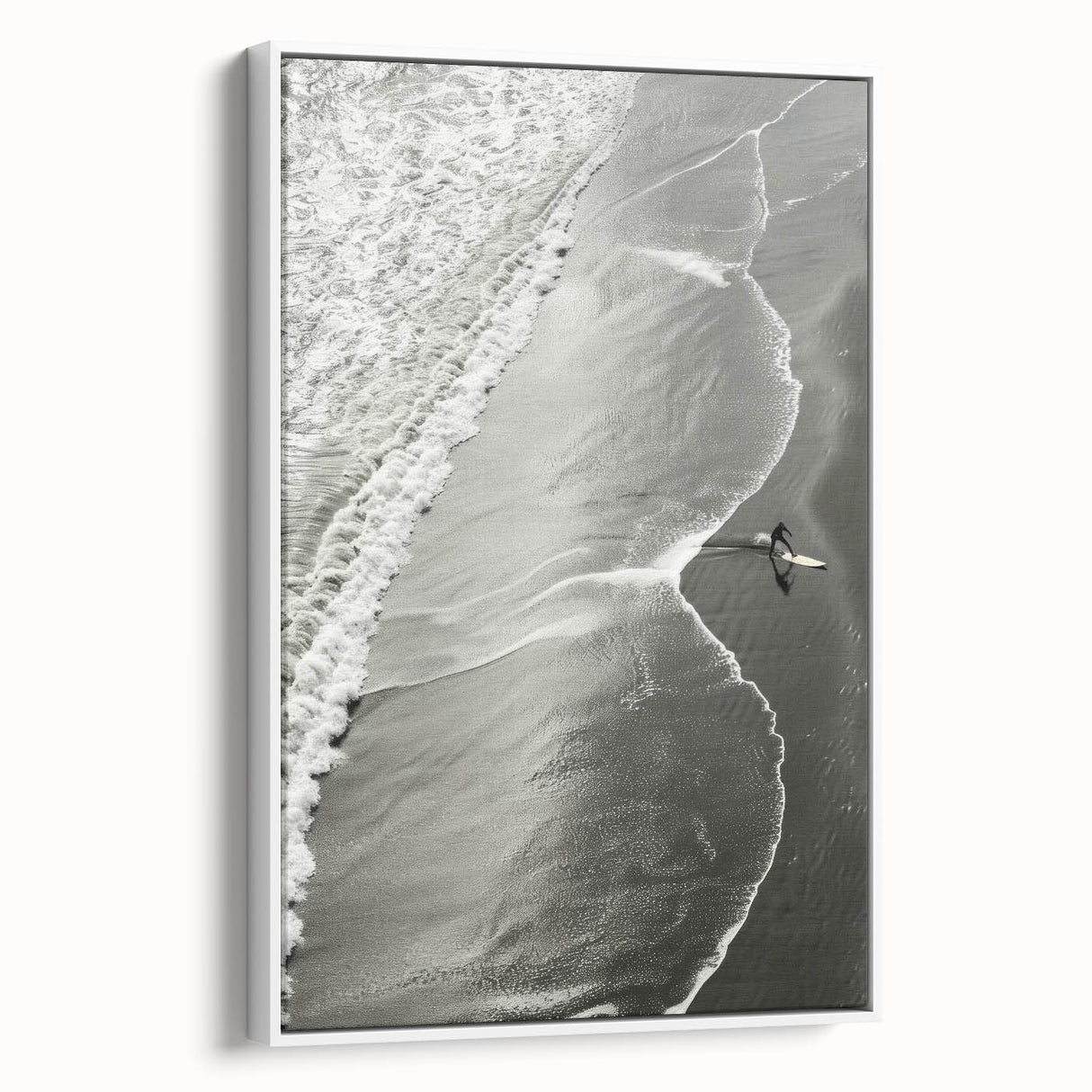 Surfer Coastal Wall Art - Nautical Beach-Themed Ocean Surfing Print Decor