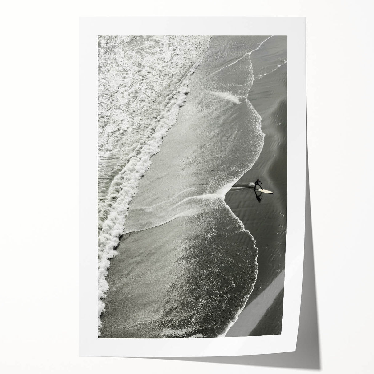 Surfer Coastal Wall Art - Nautical Beach-Themed Ocean Surfing Print Decor