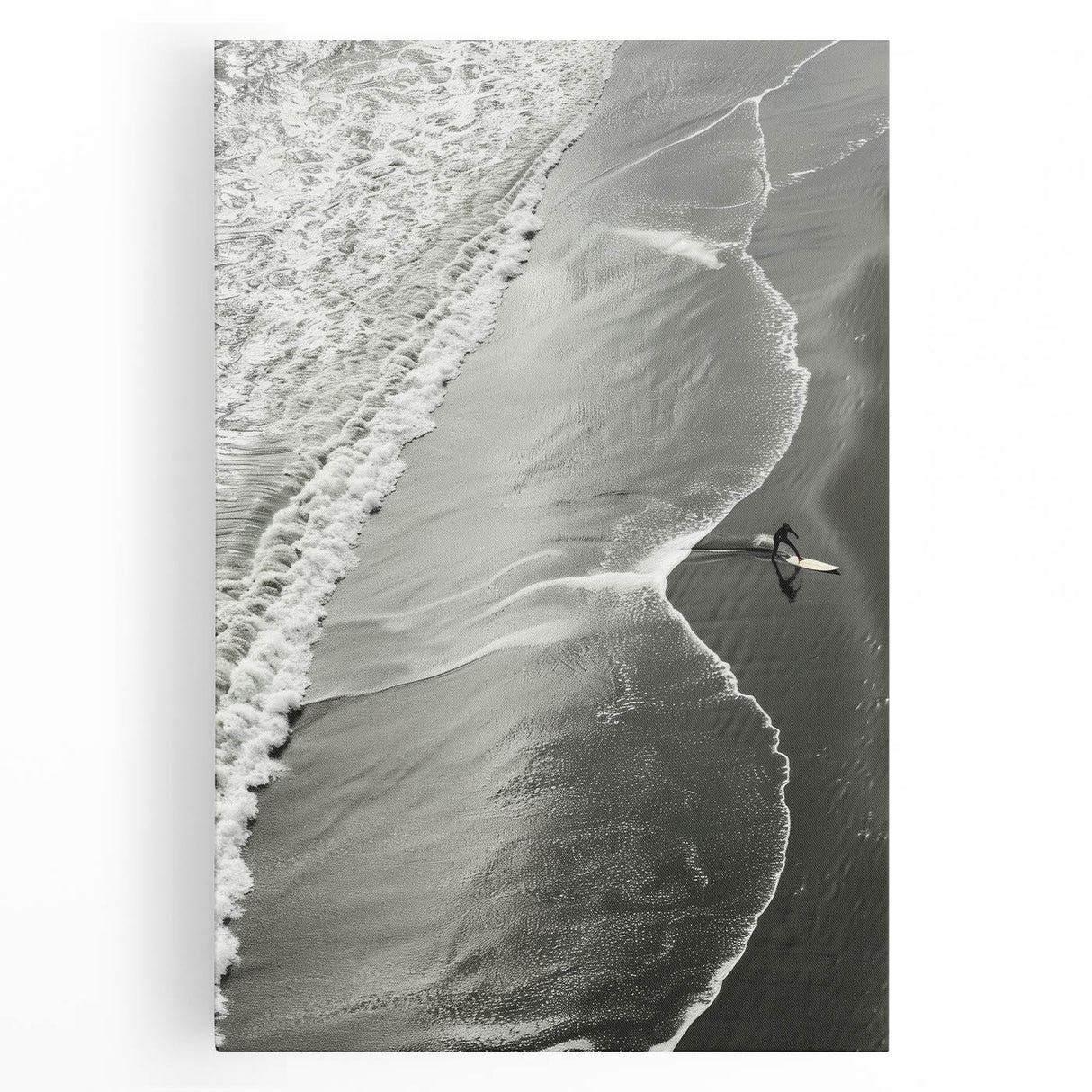 Surfer Coastal Wall Art - Nautical Beach-Themed Ocean Surfing Print Decor