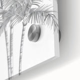 Monochrome Palm Trees Coastal Wall Art - Nautical Tropical Decor Print