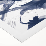 Abstract Navy Blue Coastal Wall Art - Ocean-Inspired Nautical Decor Print