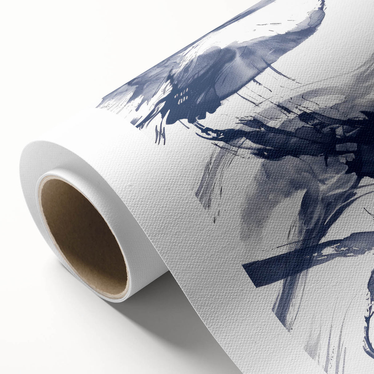 Abstract Navy Blue Coastal Wall Art - Ocean-Inspired Nautical Decor Print