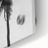 Black and White Palm Tree Silhouette - Minimalist Coastal Wall Art Print