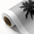 Black and White Palm Tree Silhouette - Minimalist Coastal Wall Art Print