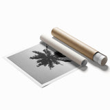 Black and White Palm Tree Silhouette - Minimalist Coastal Wall Art Print