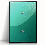 Sailboats on Turquoise Waters - Coastal Wall Art for Nautical Decor