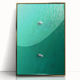 Sailboats on Turquoise Waters - Coastal Wall Art for Nautical Decor