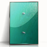 Sailboats on Turquoise Waters - Coastal Wall Art for Nautical Decor