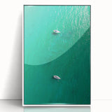 Sailboats on Turquoise Waters - Coastal Wall Art for Nautical Decor