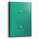 Sailboats on Turquoise Waters - Coastal Wall Art for Nautical Decor