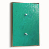 Sailboats on Turquoise Waters - Coastal Wall Art for Nautical Decor