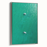 Sailboats on Turquoise Waters - Coastal Wall Art for Nautical Decor