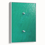 Sailboats on Turquoise Waters - Coastal Wall Art for Nautical Decor
