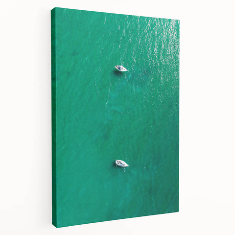 Sailboats on Turquoise Waters - Coastal Wall Art for Nautical Decor
