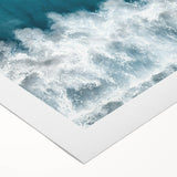 Surfer Aerial View Coastal Wall Art - Ocean Waves Nautical Decor Print