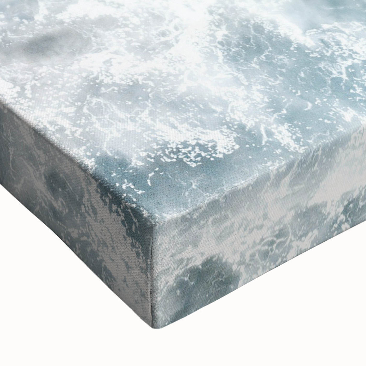 Surfer Aerial View Coastal Wall Art - Ocean Waves Nautical Decor Print