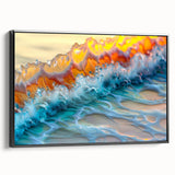 Nautical Decor – Vibrant Ocean Wave Coastal Wall Art for Beach Homes