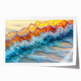 Nautical Decor – Vibrant Ocean Wave Coastal Wall Art for Beach Homes