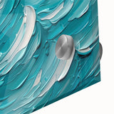 Textured Abstract Coastal Wall Art – Ocean Waves Blue Seaside Print