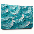 Textured Abstract Coastal Wall Art – Ocean Waves Blue Seaside Print