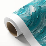 Textured Abstract Coastal Wall Art – Ocean Waves Blue Seaside Print