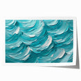 Textured Abstract Coastal Wall Art – Ocean Waves Blue Seaside Print