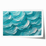 Textured Abstract Coastal Wall Art – Ocean Waves Blue Seaside Print