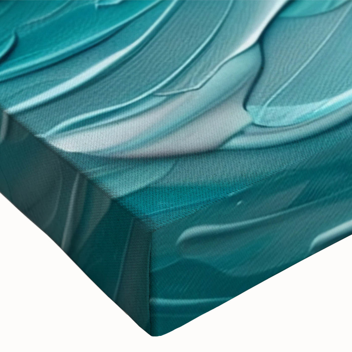 Textured Abstract Coastal Wall Art – Ocean Waves Blue Seaside Print